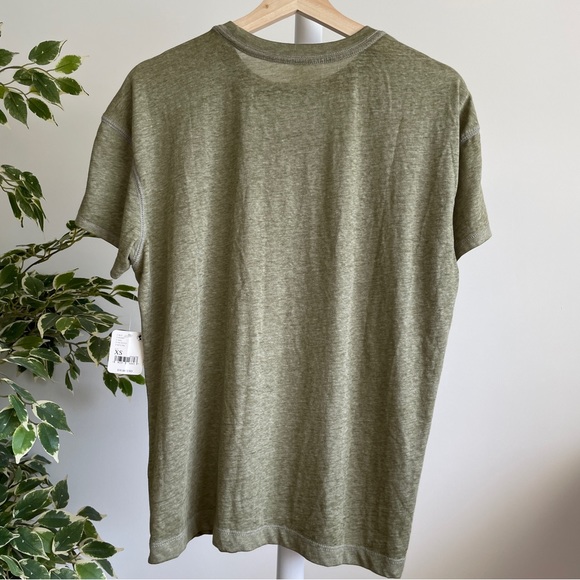 NEW Free People Keep Rolling Tee In Army - Picture 6 of 11